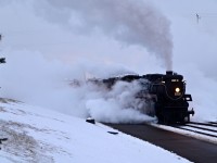 Looking like she could be pulling "The Dominion", 2816's steam creates a time warp in the cold winter air at CP's Ogden campus.  Although the track is a yard lead and not the main line, the date could easily be 1940 instead of 2020 as the proud Hudson struts her stuff during testing for the "Holiday Train at Home".