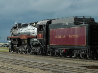 Resting in the yard at Lethbridge after a run down the Aldersyde Subdivision, 2816 rests as she is prepared for the next days trip west to British Columbia.