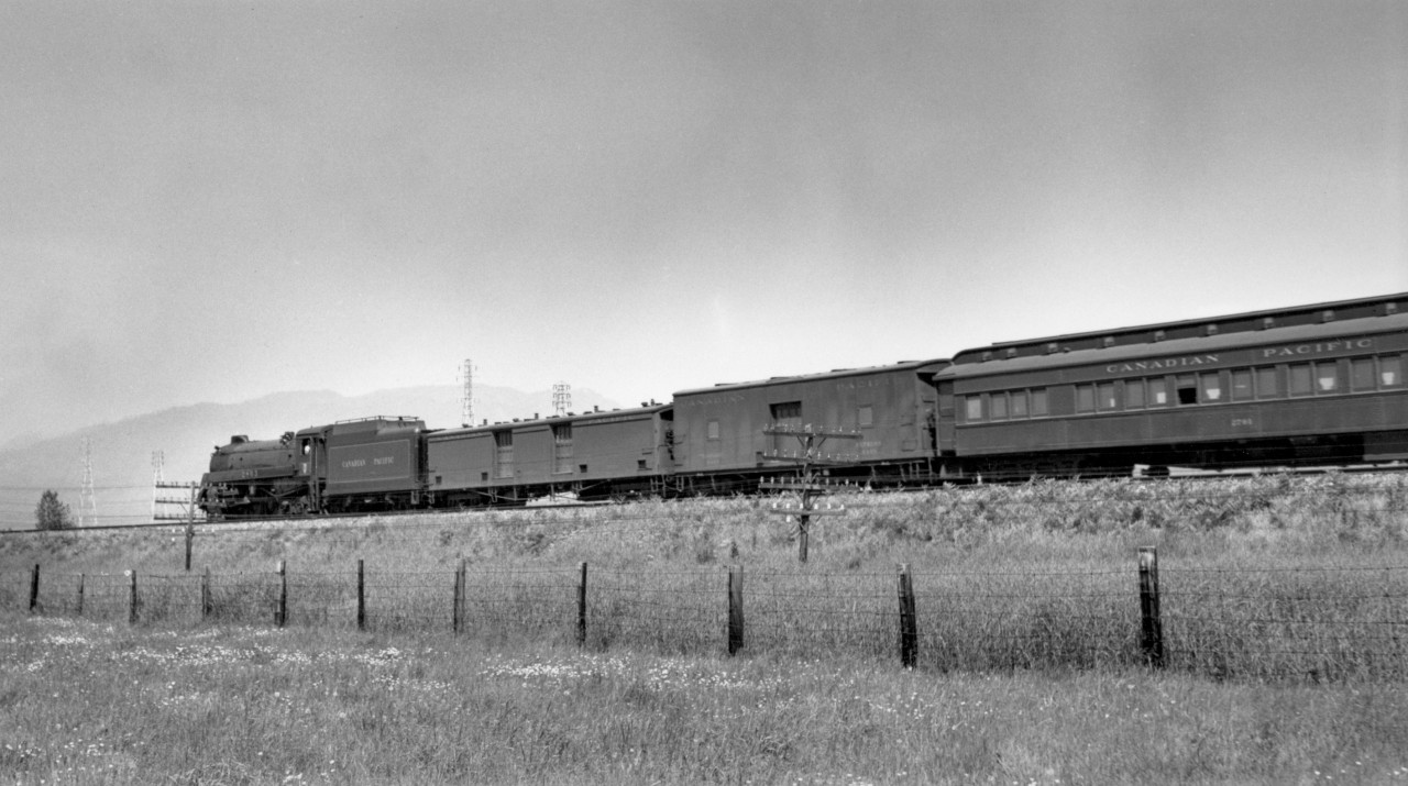 Train no. 7 with engine 2863, east of Pitt River