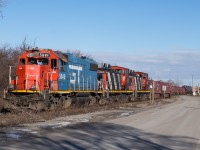 The 0700 yard job has completed their work along Hobson Road and are ready to head for Stelco.  They would encounter a broken rail and have to wait for it to be repaired for several hours before completing their work.  