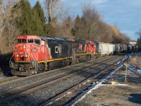 CN A43531-31 climbs the grade at Copetown for the last time in 2020 with a consist that is on borrowed time.  CN 2446, CN 2124 and CN 4705 were the main attraction for many railfans across Southern Ontario.  With the C40-8 numbers dwindling in 2020, most people were quick to find a spot to photograph them...even the train crew commented on the amount of railfans that they saw along their trip as they arrived in Brantford.  Here is to a safe and healthy 2021 for all members of the Railpictures.ca community.