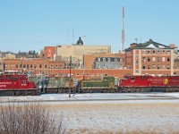 New Years Day 2021 sees a wide variety of locomotives sitting on the shop tracks at CP's Moose Jaw Yard. Of note is KRC 2405 which looks to be exGWR, northern Manitoba may soon be the go to MLW location. 