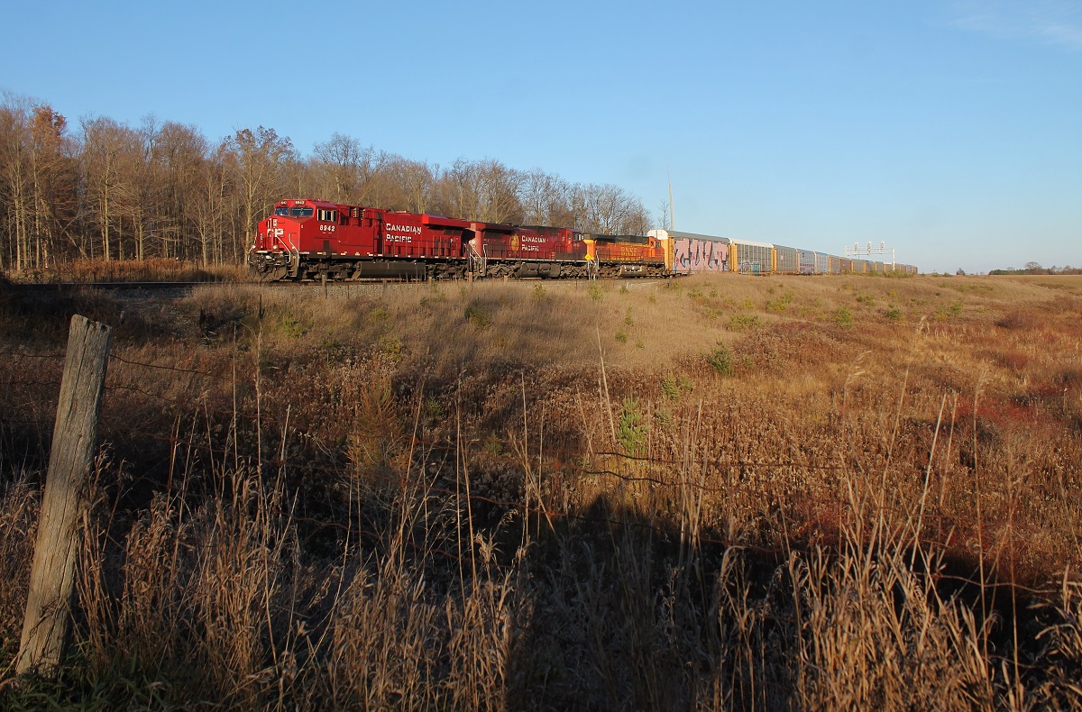 CP 147 works Wolverton Yard in beautiful late afternoon light.