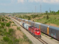 CP TE11 makes its way northbound on the Hamilton Sub towards Welland Yard after a day of working Chemtrade and Washington Mills in Niagara Falls.