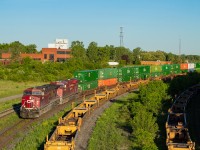 The longest days of the year - and shooting a 143 at CN Robbins with north side light was my fain focus at the time. It's about two hours or so for 143 from Guelph Junction to CN Robbins (on most days, somehow the one with the CMQ barns took about four and a half), so anything 'late' enough to be at the junction around 4 a.m. or so this time of year is fair game for sunrise down in Niagara. And that's pretty much how most of my days started for a while - up early with a check of ATCS. On this Monday morning in June, this one evidently was in the right window around Campbellville so I hauled myself out of bed in Hamilton and ventured down to CN Robbins. <br><br>Watching the sun rise higher and shadows slowly disappearing, I was doing the same kind of calculations we all do: will the sun actually be high enough by the time they get here? The shadows from the trees at CN Robbins hadn't been overcome by the rising sun yet, and with 143 nearing Brookfield East to enter the CN Stamford Sub, I abandoned my aspirations for CN Robbins on this day and off to Fort Erie I went. Little did I know however that just five days later, I would pull off the shot at CN Robbins with <a href="http://www.railpictures.ca/?attachment_id=41833" target="_blank">the 143 heard 'round the world</a>. 