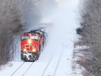 Canadian winter railroading...with a big shout out to Mother Nature for the wind and light snow.
