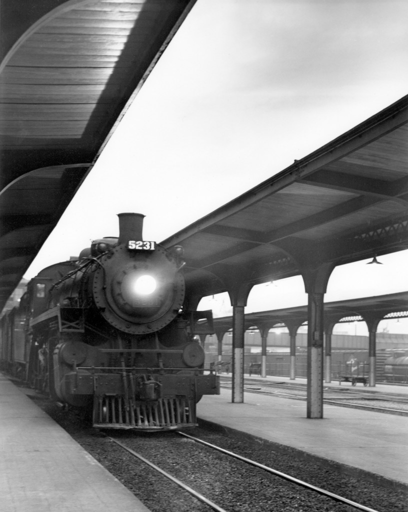 Engine 5231 on train no. 46 at Vancouver station
