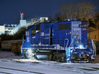 GMTX 2254 idling the night away after being set out at Brantford by A43531 16. 30 second exposure taken at F/6.3 / 105mm 