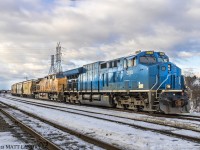 GECX 2038 and UP 6497 bring up the rear of potash train 730, as they arrive at Saint John. Rare to see this lashup, especially on the rear.