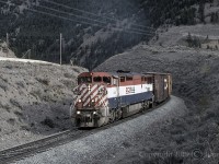 Northbound BCR C40-8M 4612, built in 1990. If my notes serve me correctly, the shot was taken at Glenfraser which is situated between Gibbs and Pavilion on what was once the "BCR" Lillooet Sub.  