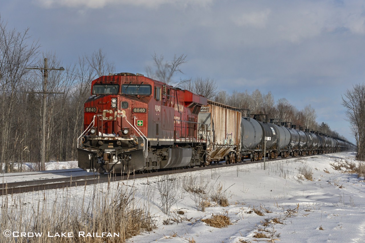 CP 650's tail DPU passes by Elmsley West as it makes it's way to Smiths Falls for a crew change.