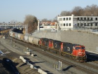 Grain train CN G274 is approaching Turcot Ouest with CN 5687, CN 2627 & CN 8946 for power.