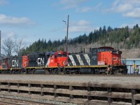 A decent assortment of units makeup this set of yard power seen working the west end of north yard in Prince George.  The CN 1420 has reportedly since been sold to Cando. 