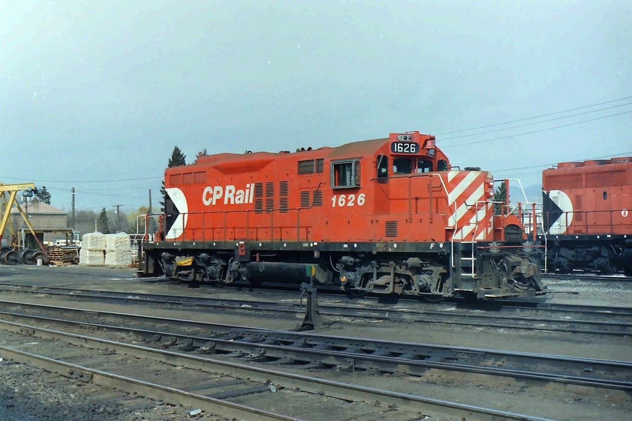 Kamloops was a place that I ether had a project in, or was a place that I stopped to visit while traveling through. A drive to the old CP station was often rewarded with some older locomotives sitting on the north side of the tracks. In this case I caught CP 1626 sitting buy itself so I took a couple of pictures of it. Looking at the photograph it must have been a great day weather wise. Everything there has changed since I last visited Kamloops so the picture is just a small piece of history. I was all ways happy when I could catch an old locomotive, an old piece of rolling stock, or an old RY building.