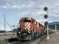 Westbound CP 5830 and 5937 at Walachin on CPs Thompson Sub. GPS is approximate. Looking forward to returning to some of these rather non-descript locations again soon, to see how close my guesstimates are ... and to get something other than SD40-2s.     