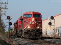 CP 101 moves through the block signals at mile 201 of the Belleville Sub on a nice sunny April afternoon. Nothing special for power as usual, but it was a new spot for me and one I don't recall seeing any other photos from.