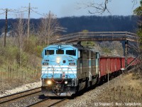 Passing under a classic CPR wooden farmers bridge and with the Niagara Escarpment looming in the background, This pair of re-patriated SD40-2F's sounded amazing as they struggled up grade at 20 MPH with around 40 loads in tow. While not in CPR paint as in <a href=http://www.railpictures.ca/?attachment_id=45123 target=_blank> Arnolds photo </a> they are still a feast for the senses.<br><br>And why is it when I plan a week off well in advance this seems to happen? It happened last time in June 2020... no complaints, a worthy use of the time.