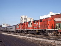 CN 3153 is eastbound in London, Ontario on March 25, 1981.
Bob