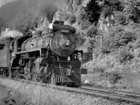 5121 east near Harrison tunnels between Harrison Mills and Aggasiz.  Westward main track visible at right.
