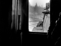 Fireman's side view from cab of 2703 at Coquitlam