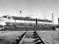4032 and 4426 on turntable at Coquitlam.  A two unit locomotive such as this replaces the 5300's in tonnage between Coquitlam and Calgary.  This locomotive takes 3200 tons to Calgary with no helpers at any point.  The 5300 took 6000 tons to Ruby Creek, 1900 tons to North Bend, and less east of North Bend.