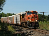 CP train 244 with BNSF 5771 approaches Blenheim Road and the west end of Wolveton yard where it will work, before continuing east to Toronto.
