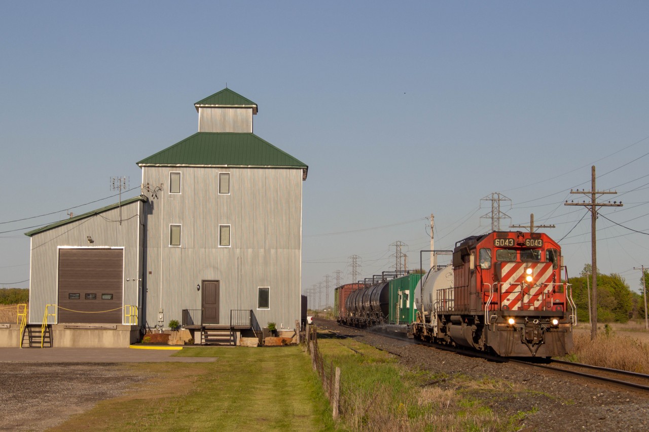 Cp annual weed sprayer rolls down the Cp Windsor sub on a warm late afternoon Thursday after taking 5 hours from London to Windsor.