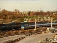 Happy 50'th Amtrak day! VIA 98 is passing through Hamilton at Stuart enroute to Toronto from NYC in golden last rays of sunlight.