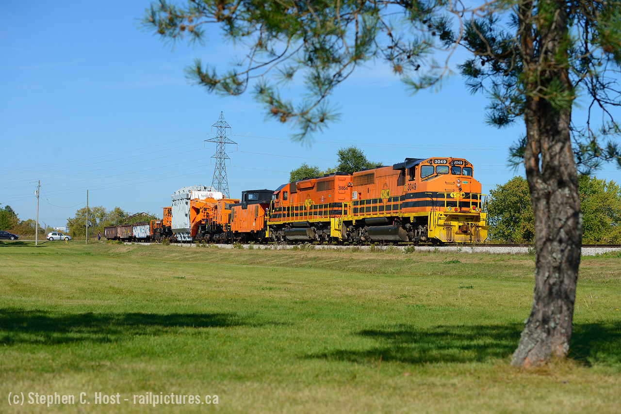 A few years ago HEPX 200 came to the Southern Ontario Railway and you couldn't have matched the car, caboose and motive power any better. The car would be offloaded in Franklin Yard in Nanticoke. Here's the same load on CN a few days earlier. As we know now, the line pictured is now CN.