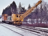 <br>
<br>
   Burro on the move
<br>
<br>
   after completing work just east of the horse bridge the CP Rail Burro 'high tails' for Guelph Jct.
<br>
<br>
   On approach to Guelph Junction, January 18, 1981 Kodachrome by S.Danko 
<br>
<br>
     <a href="http://www.railpictures.ca/?attachment_id=  44880">   work in progress   </a>
<br>
<br>
