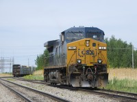 CSXT 44 (classified as a CW44AC by CSX) is laying over in Beauharnois on a hot spring afternoon.