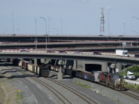 BCOL 4649 & CN 8930 lead CN 321 past CN 527's tail end. With most BCOL cowls retired or stored, it was nice to catch a BCOL leader for the first time in awhile.