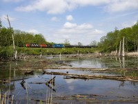 CN L583 passes through the Westminster Pond network in the Pond Mills neighbourhood of London. They'll work a couple industries in St Thomas, drop some interchange traffic for OSR, and return later in the afternoon back to London. 