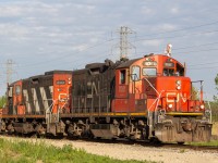 The afternoon Cn yard job works Cn little right beside Walkerville JCT with some sweet geep power