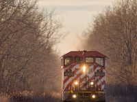 One of the last used parts of the old CASO subdivision still in use for Cn 438/9 and yard jobs for a couple of kilometres long before taking the curve to enter the CN Pelton Sub on route to London Ontario