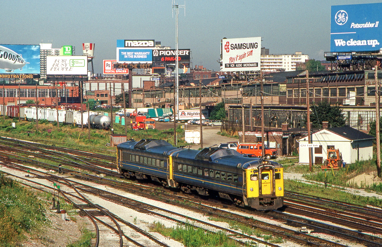 VIA 6127 is in Toronto on August 8, 1988. Just a little piece of interest is that this is a once a century date 8/8/88.
Bob
