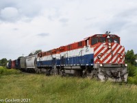 The Sartigan returns from the CN interchange at Joffre on a cloudy July afternoon.