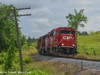 CP T07 slowly makes its way down the havelock sub eventually stoppin in Cavan to drop off 2 cars on the tail.