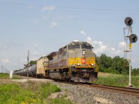 Cp 650 rolls through Belle River with CP 7013 leading on point, a rare occurrence nowadays as not only are the heritage units being used out west but are also trailing on most trains here as well...