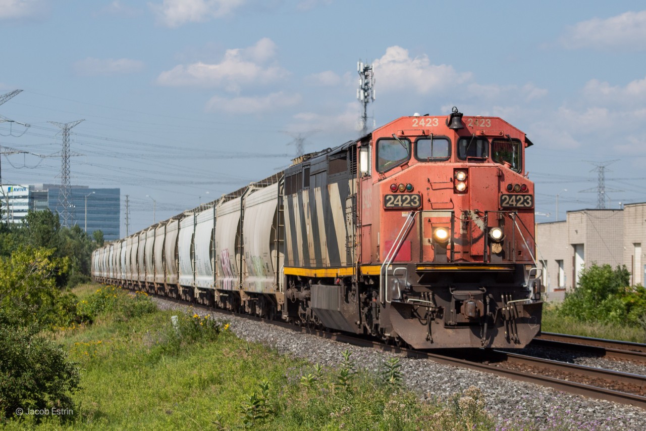 Here's another shot of CN L517 with 2423 in the lead. I ended up chasing this train from Liverpool to Alden Road to Snider and it sure was worth it!