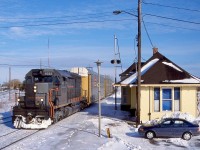 While not the most colourful paint scheme for a leased unit, the fact that these were all former CN SD40's was enough to push me to photograph as many as possible. This morning when I arrived at Oakville yard this lone SD40-3 was finishing up working the south service track, I wasn't sure if it was a small version of train 435 or just a unit left in the yard by an overnight train. After a few shots I raced to Burlington West where I found a nicely placed snow pile. It is always nice to work your car into photos from time to time to look back on, LOL. I believe the station was nearing the end of its restoration by this date only to be relocated and restored again years later. I love this station and miss getting track side photos with it. 