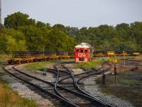 CN's track geometry RDC scans a track in the yard in St Thomas on the former Canada Airline. 