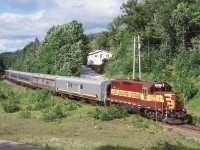 It was somewhat of a successful Canada Day spent on the old Algoma Central. I don't recall the train number as this wasn't the tour train as it came ahead of it. There was also an interesting car on the tail end that looked similar to a transfer van, and a decent mix of cars on the train. I never had a chance to photograph any of the old Algoma Central GP7's so this was definitely not a bad consolidation prize. WC GP7U 1504 was rebuilt out of old AC 104, receiving a chopped short hood in the process. I was unfortunately only able to shoot one more of the former AC GP7's before the CN takeover and the disposing of the GP7 fleet. The small settlement of Hayden is located about 15km's north of Sault Ste Marie. 