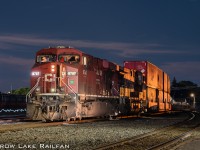 I headed to the Smiths Falls yard after hearing about a couple work trains that were parked. I ended up only finding 6251 & 6018 idling away in the shop tracks on the north side of the yard. After I got my fair share of shots I headed back to the station to wait for 119. Shortly after it showed up with the usual 2 GE's up front.