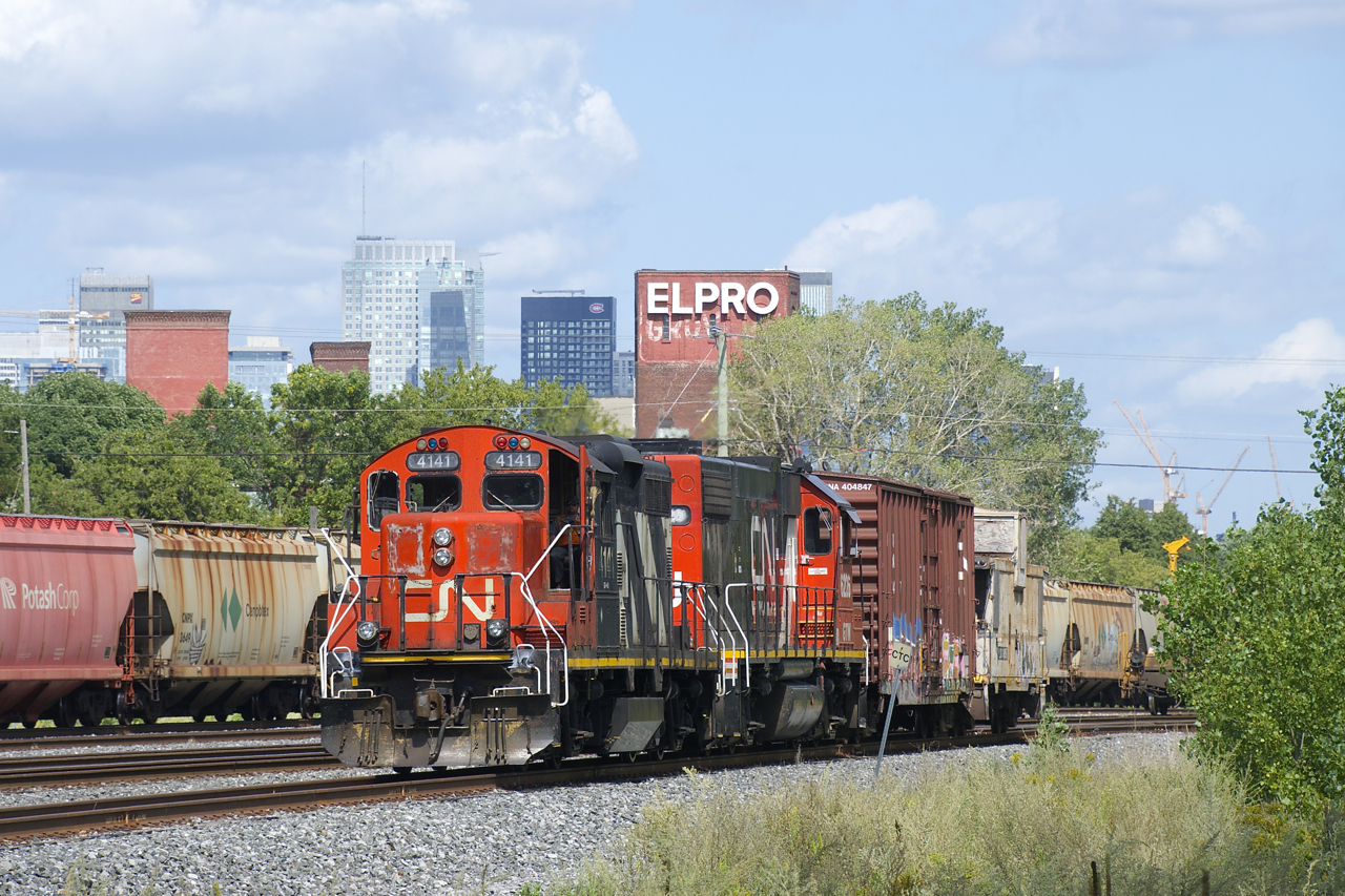 The Pointe St-Charles Switcher has just left the Montreal Sub and is on the Turcot Holding Spur, with one boxcar for Kruger.