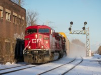 Going back to early November 2019,we find a pretty clean CP 8615 leading 147 through Bartlett in some perfect evening light kicking up some dust from a heavy snowfall earlier in the day. Most Torontonians are never very happy about an early winter and will escape to a warmer climate the first chance they get, but I was not one to complain when shots like this were up for the picking. 