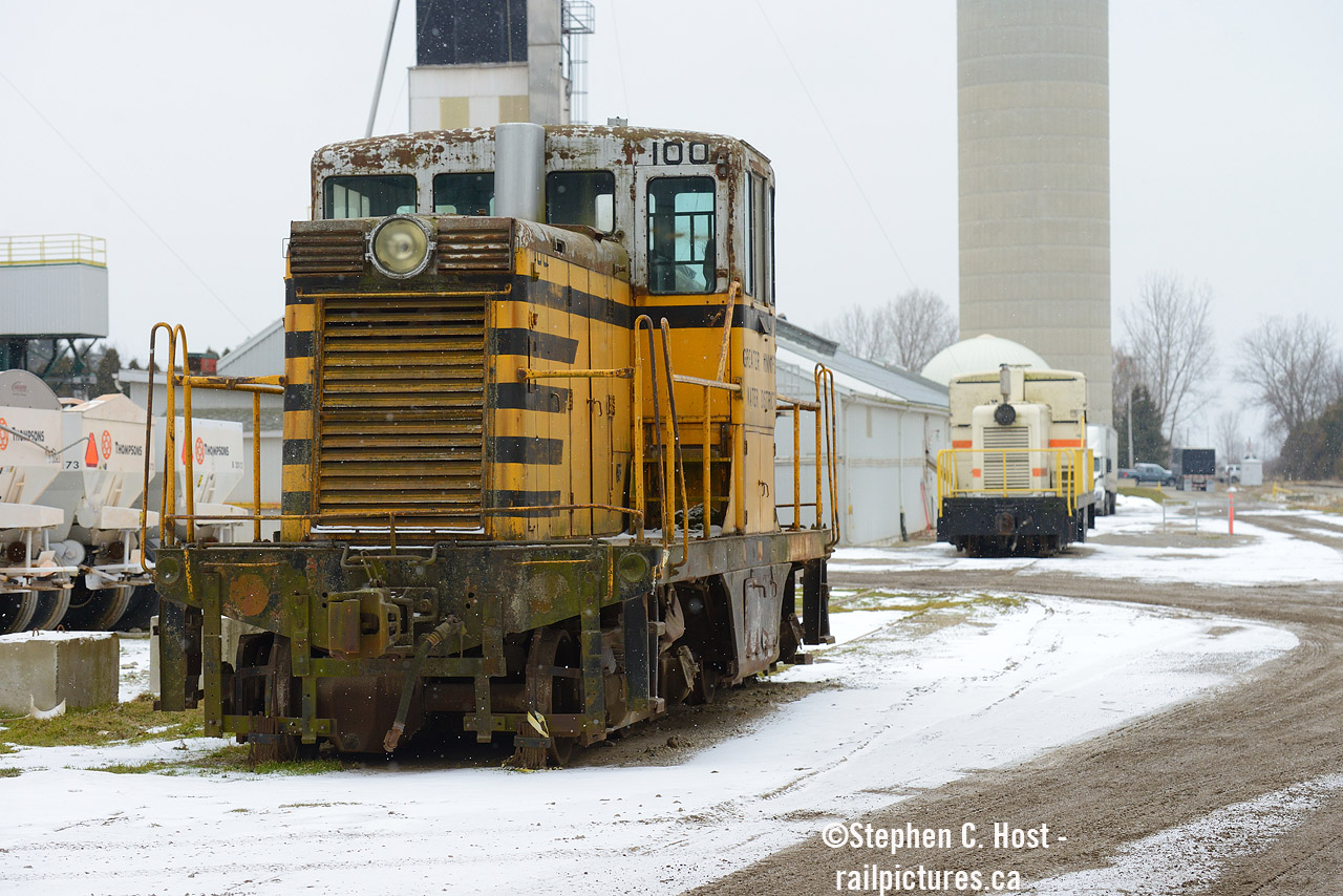 Still wearing it's Greater Winnipeg Water District paint and markings, GWWD 100 sits dead in Blenheim with its new replacement behind it, unbeknownst to me within days this unit would be put up on blocks and scrapped on site.