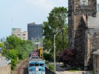 I don't tend to shoot vertically often but not having a lens under 50mm at the time meant you have to improvise when you have something like this in your area. After leading CP 246 to Frontier Yard the day before despite the lack of PTC, ex CP 9023 now painted in the iconic Central Maine and Quebec colours snakes its way through the former TH&B Station in Hamilton with 247's train in tow. With no more stops for these guys till Lambton, the engineer puts the former CP red barn to the test doing every bit of track speed to get up the Hamilton Sub and hearing an SD40-2F doing business in 2020 on a mainline train was great. One to remember right here. 