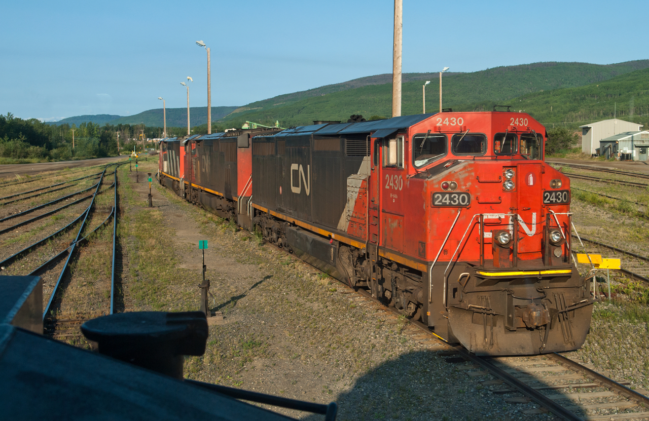 CN's fleet of Draper taper Dash8s were regulars around Chetwynd after the demise of the BCOL 3900 fleet. The reason for this was to serve the Dawson Creek Subdivision, which under BC Rail was four axle only territory.  The fuel levels were closely regulated to keep weight per axle at the acceptable level. Infrastructure improvements have since allowed larger units to operate on the line.