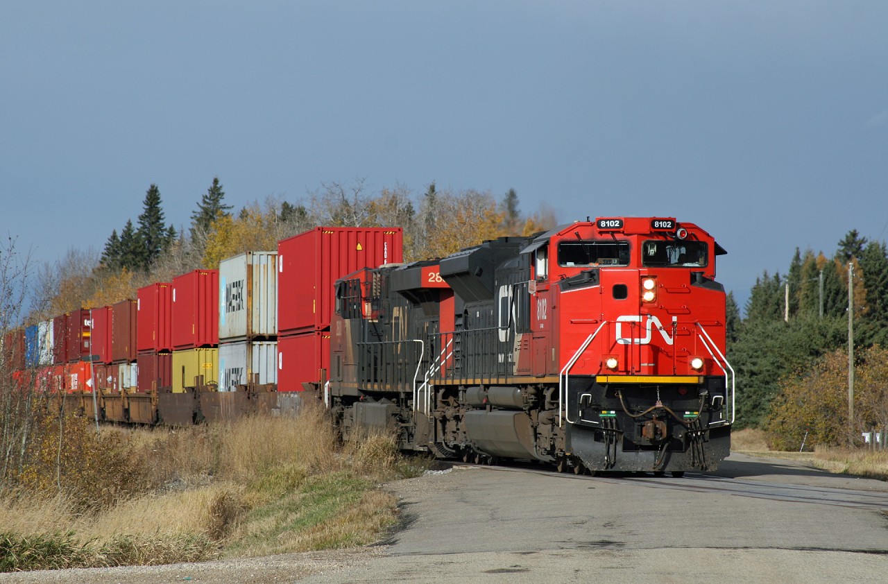 One of 4 CN SD70ACe units lead A 44251 10 down the Camrose Sub with 85 cars.